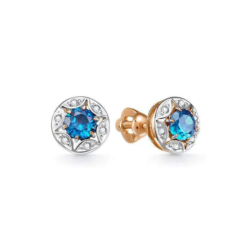 Серьги пусеты-гвоздики, Золото 585, 2673308 2 6 1