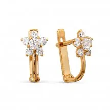 Детские серьги,  Золото 585, Фианит Т107027640 Детские серьги,  Золото 585, Фианит Т107027640