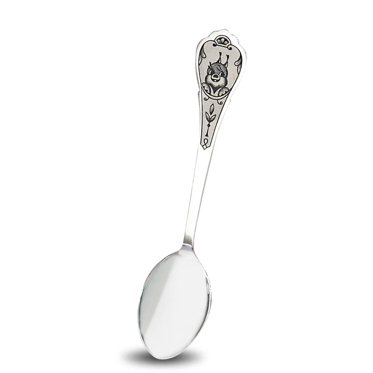 40010271В05 ложка детская "Белочка",  Серебро 925