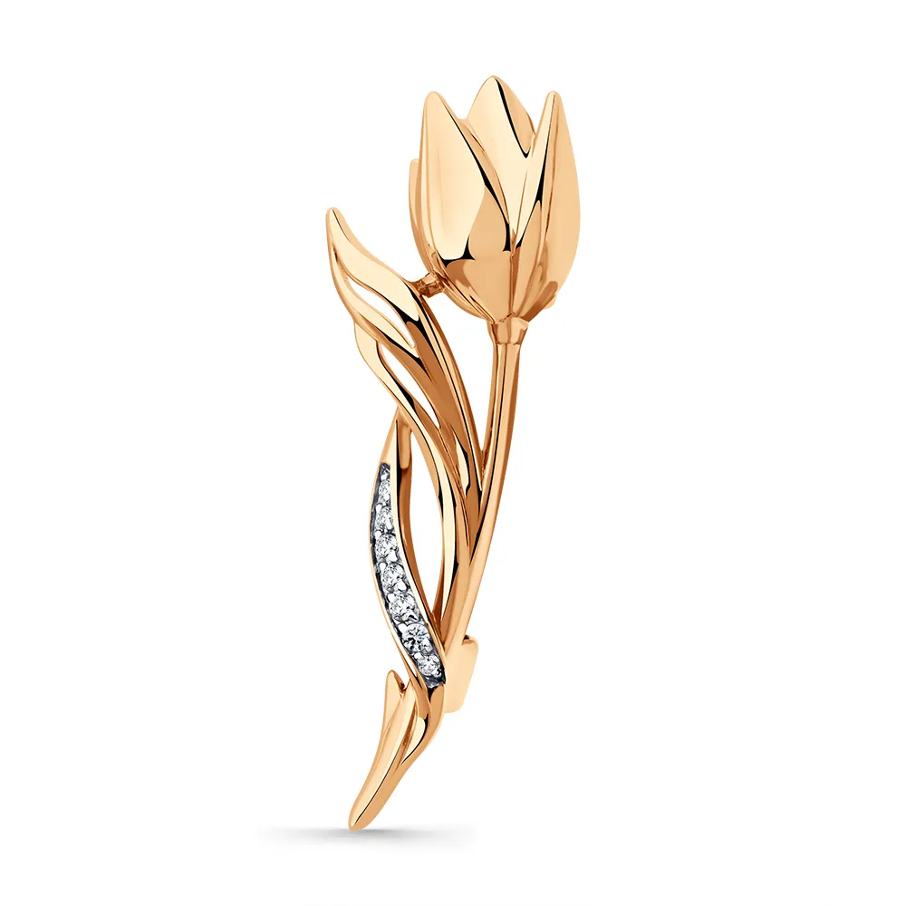 007-0049-0001-011 Брошь Золото 585, 007-0049-0001-011