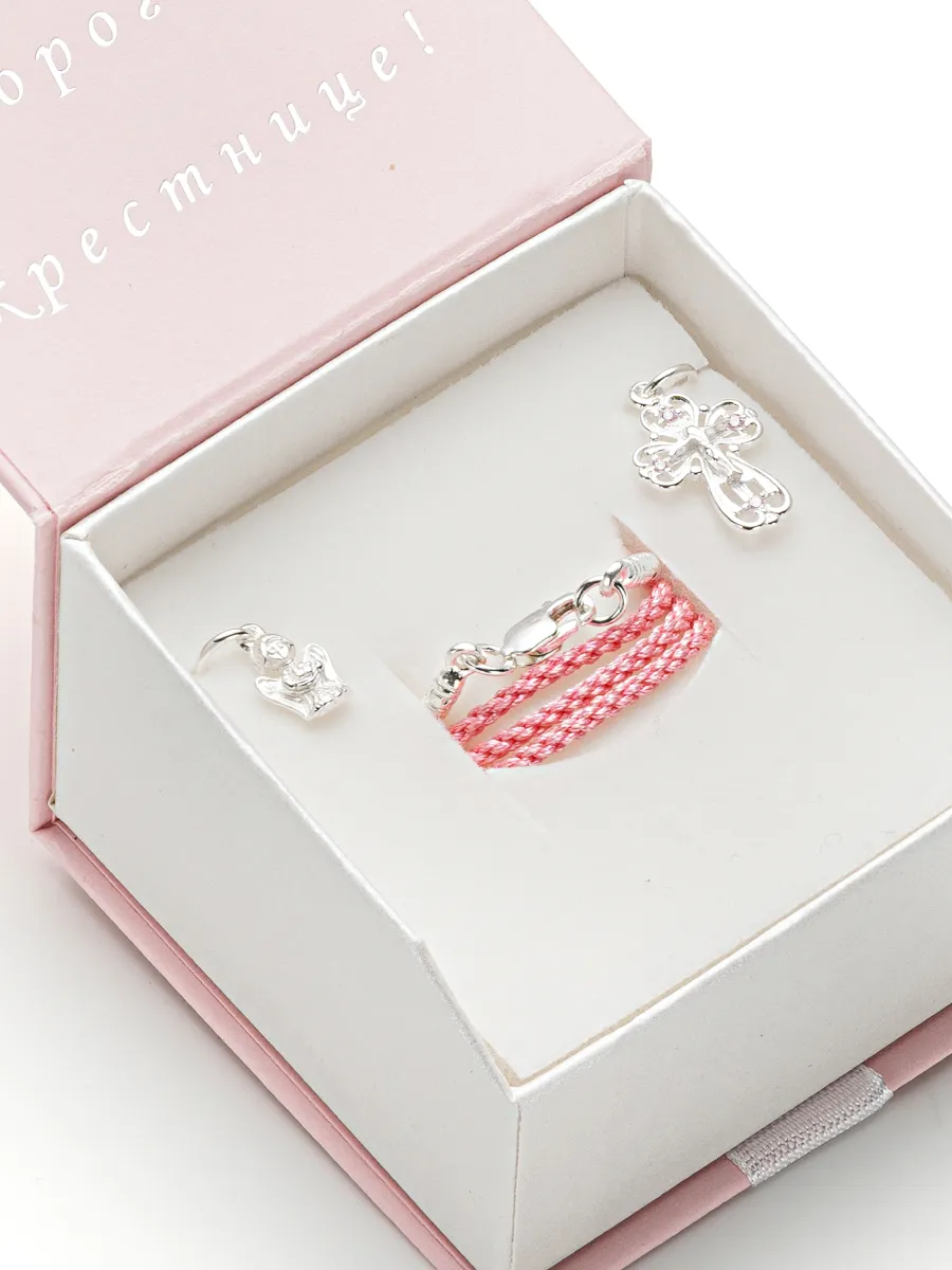 КР-002 Д Набор для крещения девочки,  Серебро 925