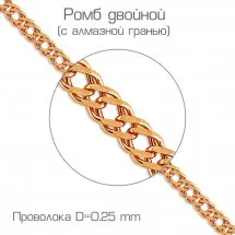 Цепочка Золото 585, плетение Ромб, ЦРМ20512025