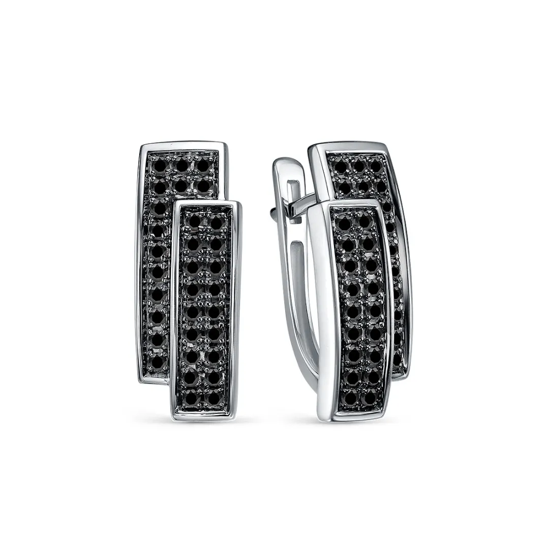 Серьги, Золото 585, 5-5958-106-2Б-Чбр