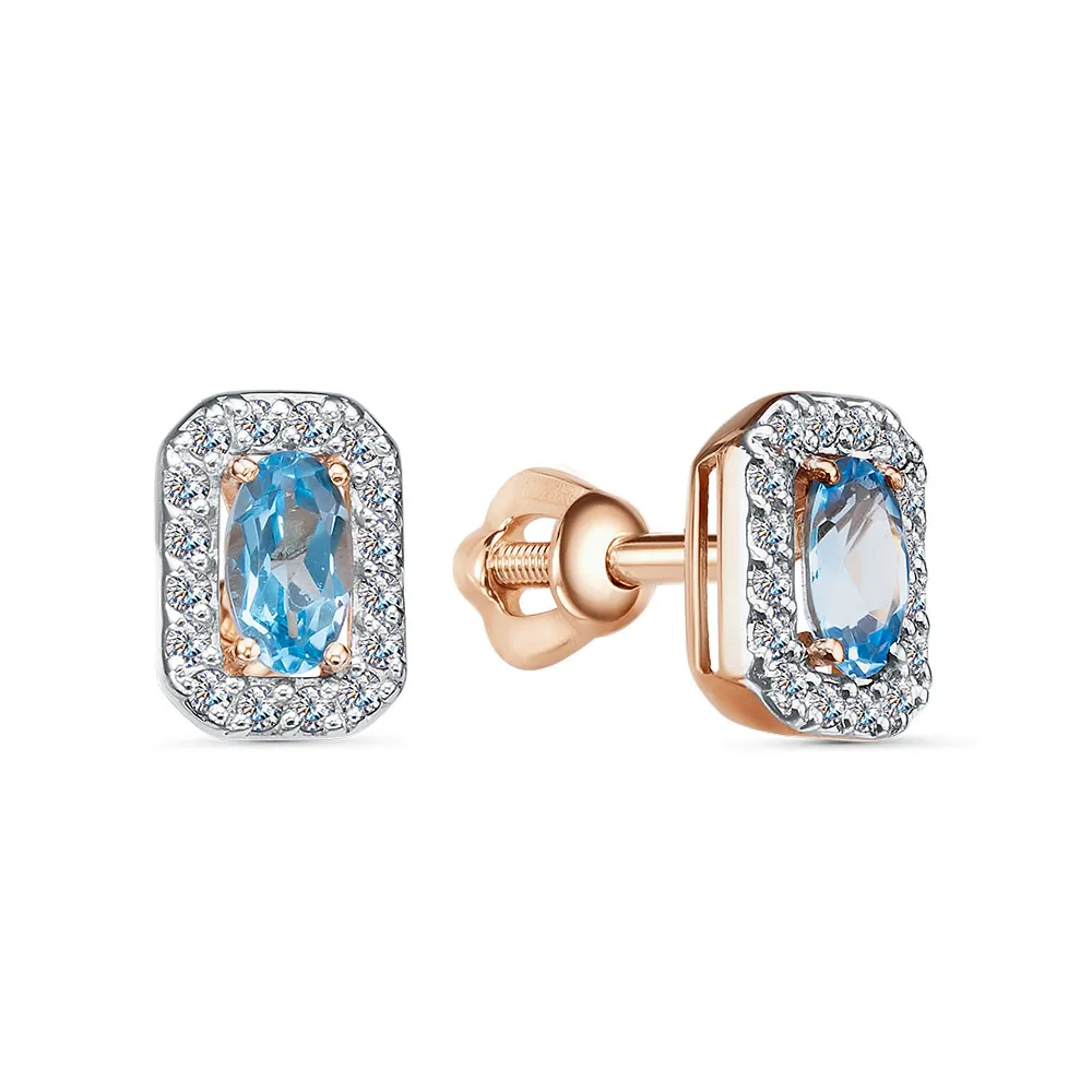 Серьги пусеты-гвоздики, Золото 585, 2680608 1 6 1