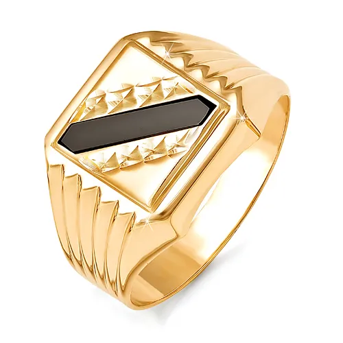 Кольцо мужское (печатка). Золото 585, 040139