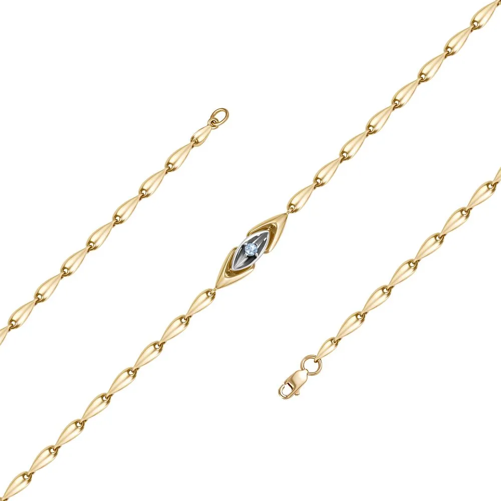 Браслет фантазийный Золото 585 
 Бр122-5006-17Т