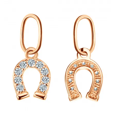 Подвеска фантазийная,  Золото 585, ПдПодковаЛ/бцФ/з585