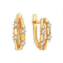 Серьги, Золото 585, Фианит Т10202В745 Серьги, Золото 585, Фианит Т10202В745