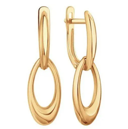 Серьги, Золото 585, Т10002Г314