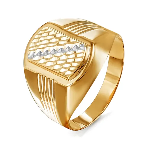 Кольцо мужское (печатка). Золото 585, 040243