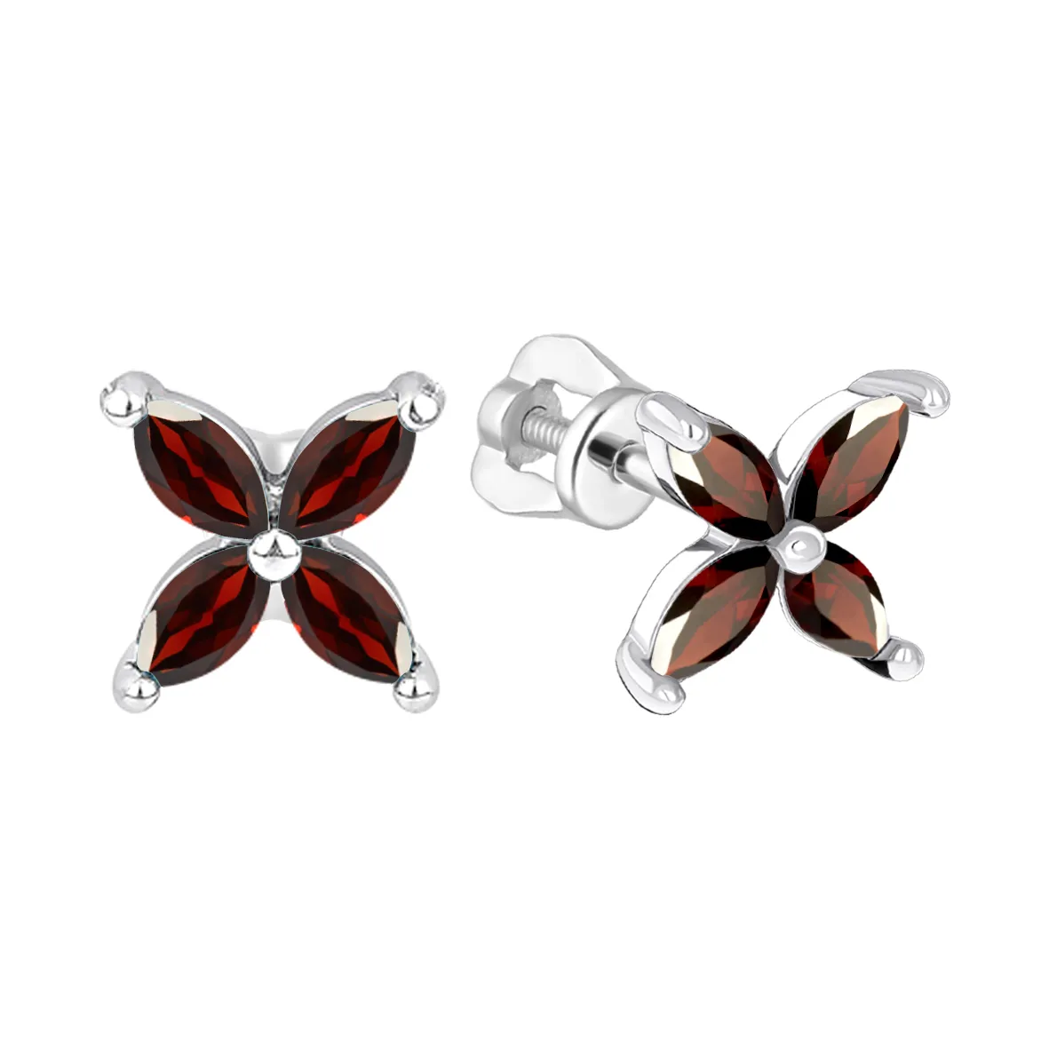 Серьги пусеты-гвоздики, Серебро 925, 2340155421