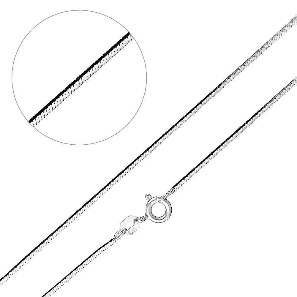 Цепочка Серебро 925, плетение Снейк, ТКр 25 
