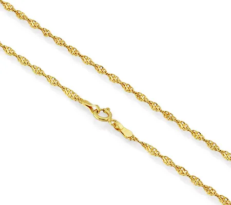 Цепочка Золото 750, плетение Сингапур, 2210148900