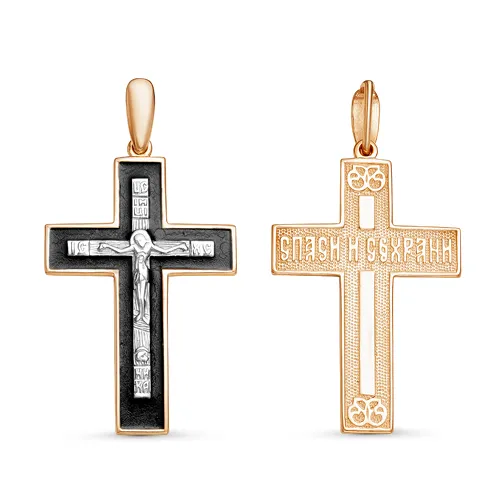 Подвеска крест, Золото 585, 080385