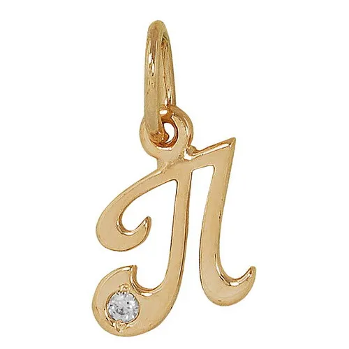 Подвеска буква П,  Золото 585, 310907 1 1 10п