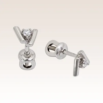 Серьги пусеты-гвоздики, Золото 585, 145321ю