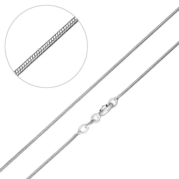 Цепочка Серебро 925, плетение Снейк, Сн гр 8