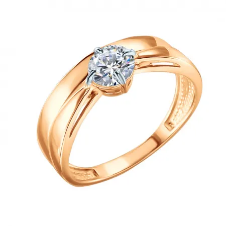 Кольцо Золото 585, КольцоКЛ-38/17,0/бцФ/з585