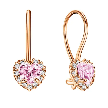 Детские серьги,  Золото 585, СргЛ46/РозФ/з585