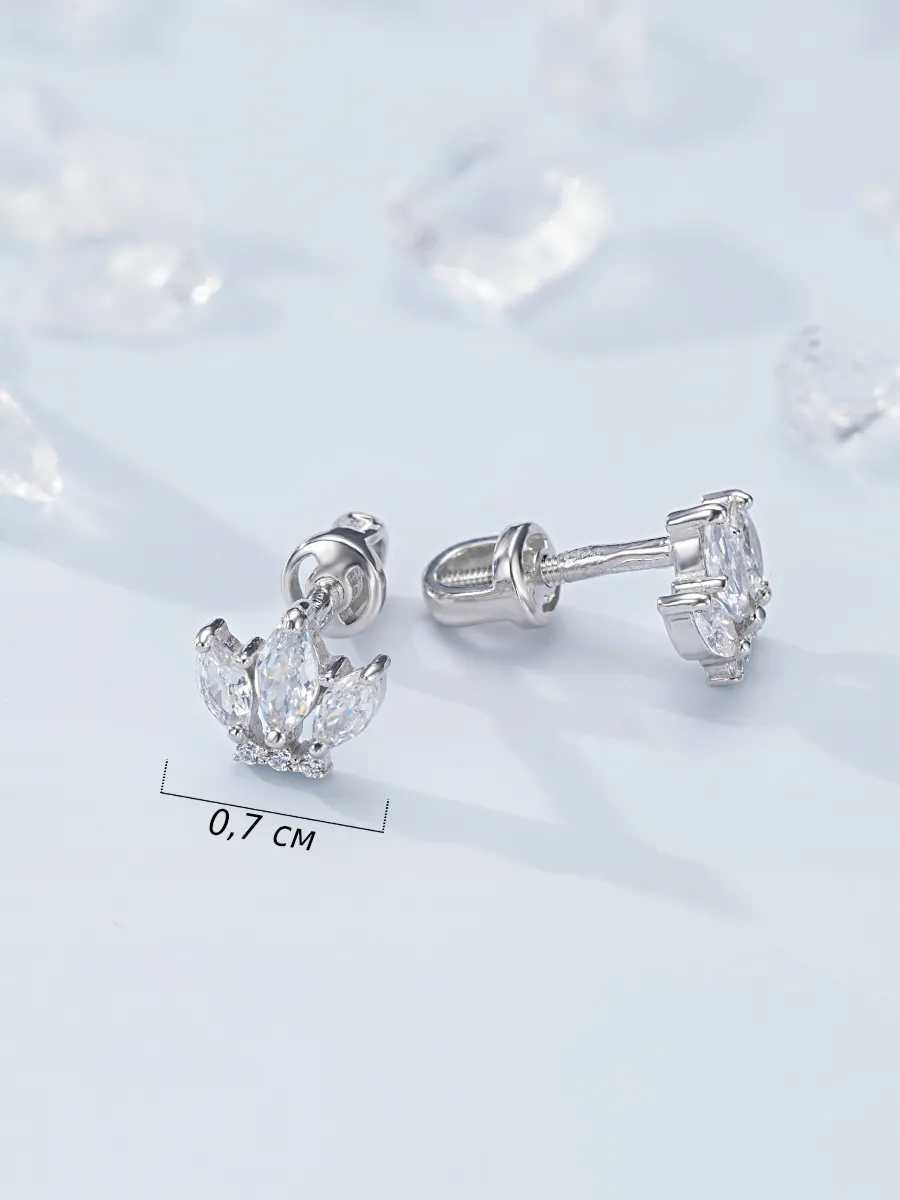 Серьги пусеты-гвоздики, Серебро 925, С-731р