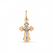 Подвеска крест, Золото 585, Фианит Т13786034 Подвеска крест, Золото 585, Фианит Т13786034