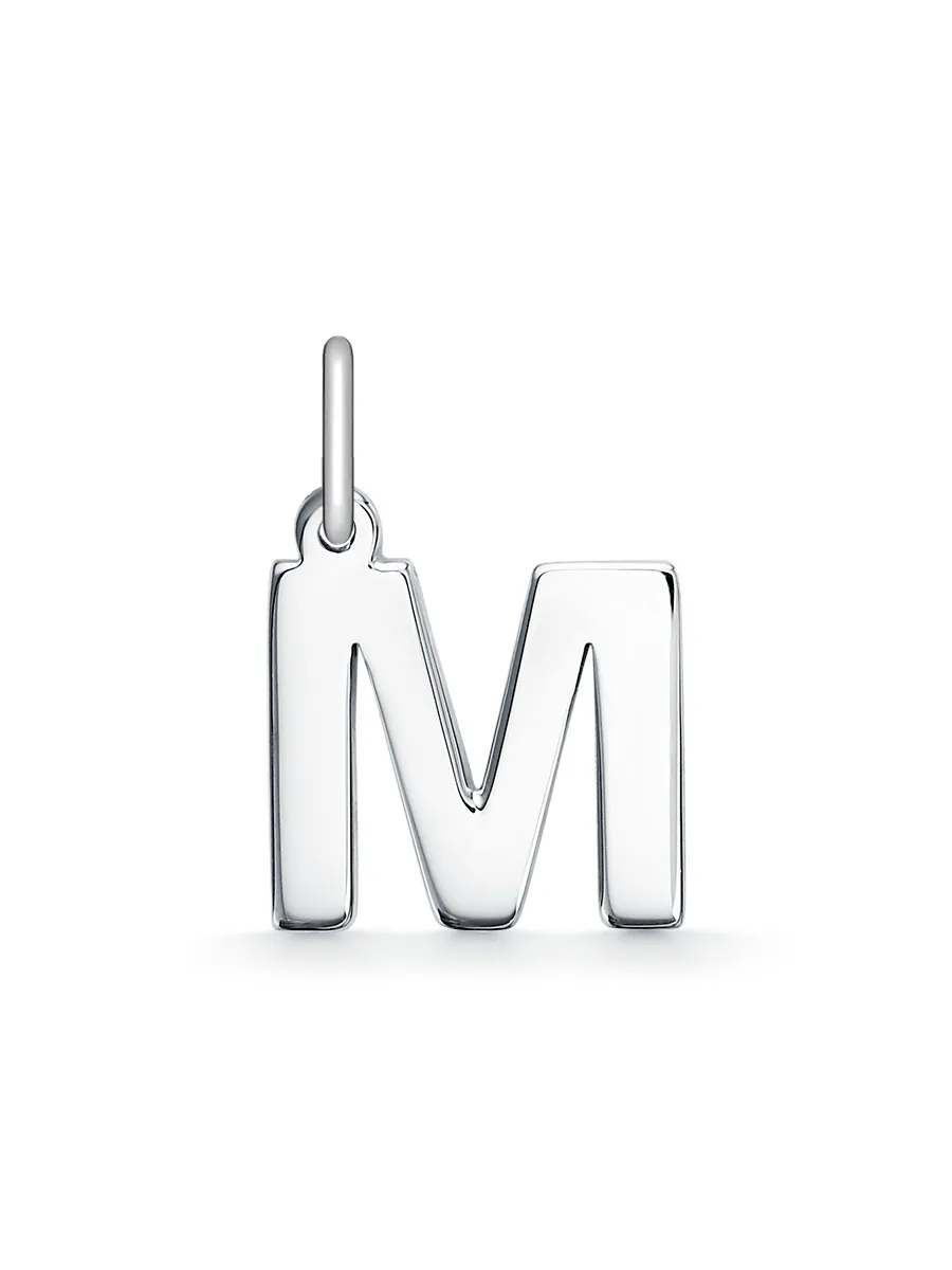 Подвеска буква М,  Серебро 925, 1-00091