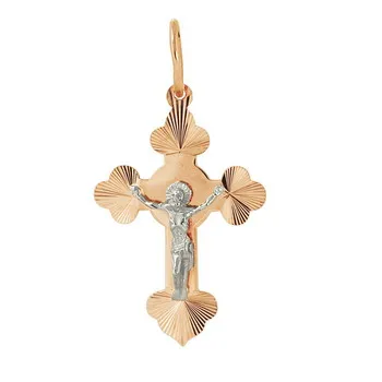 Подвеска крест, Золото 585, 317310 1 1