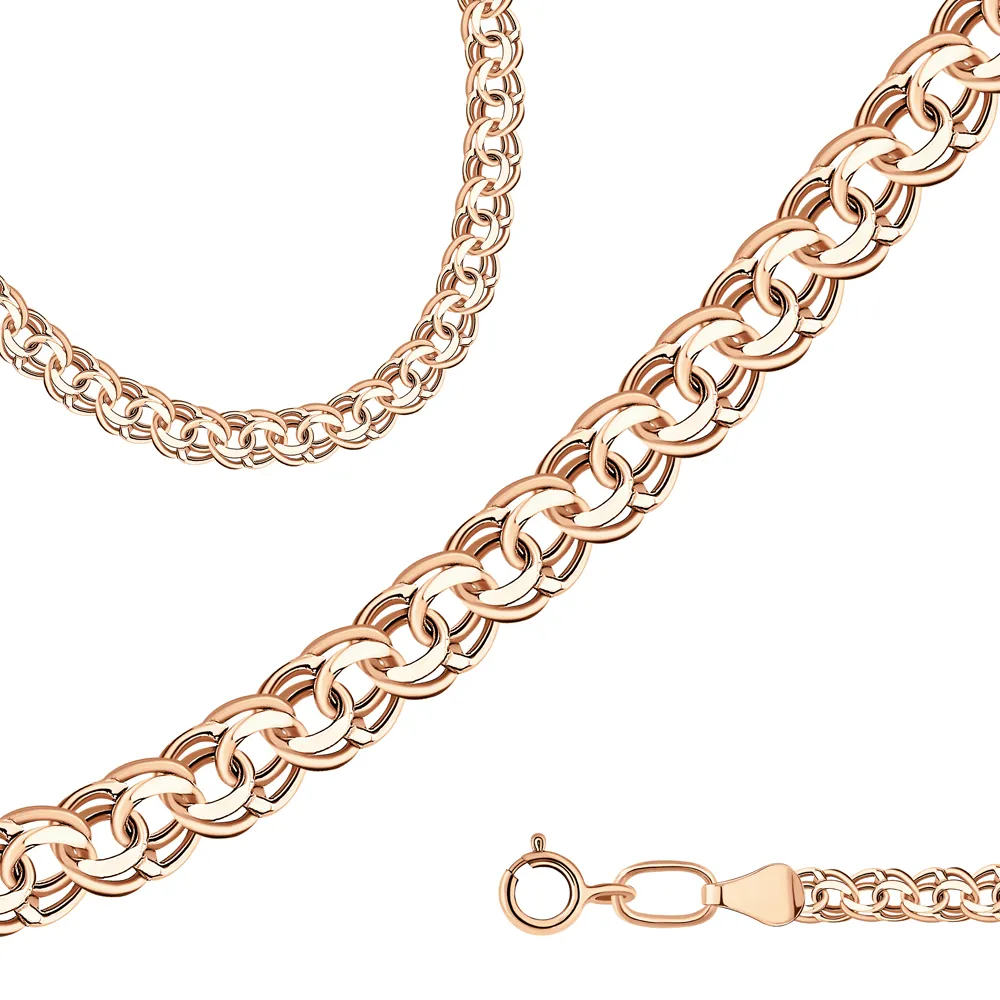 Цепочка Золото 585, плетение Бисмарк, 8050200-55