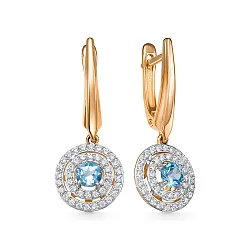 Серьги, Золото 585, Топаз 2666208 1 6 1 Серьги, Золото 585, Топаз 2666208 1 6 1