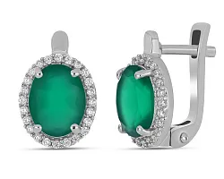Серьги, Серебро 925, Агат 640995