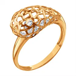 Кольцо Золото 585, Фианит Т10761Д358