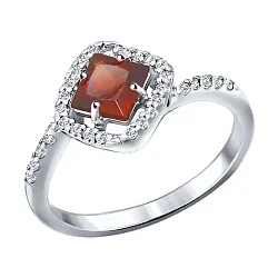 Кольцо Серебро 925, Гранат 92011057 Кольцо Серебро 925, Гранат 92011057