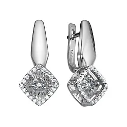 Серьги, Золото 585, Бриллиант С213-6826