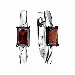 Серьги, Серебро 925, Гранат С625-6068Гр Серьги, Серебро 925, Гранат С625-6068Гр