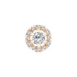 Подвеска фантазийная,  Золото 585, Фианит 04-53-0393-01