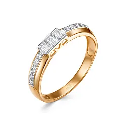 Кольцо Золото 585, Бриллиант 5-5947-103-1К