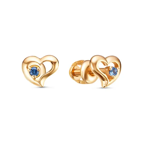 Серьги пусеты-гвоздики, Золото 585, 02-8309