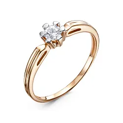 Кольцо Золото 585, Фианит 1108111