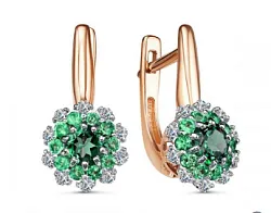 Серьги, Золото 585, Кварц 2676008 1 11 1