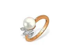 Кольцо Золото 585, Жемчуг 34000398