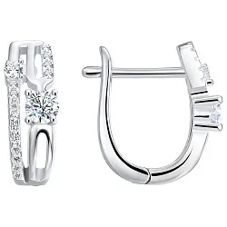 Серьги, Серебро 925, Фианит LLE 635