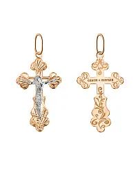 Подвеска крест, Золото 585 102-ИХ-18.13-03