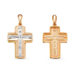 Подвеска крест, Золото 585 080579 Подвеска крест, Золото 585 080579