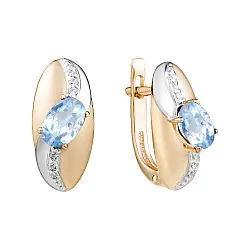 Серьги, Золото 585, Топаз С122-4287Т Серьги, Золото 585, Топаз С122-4287Т
