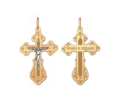 Подвеска крест, Золото 585 Т13096002