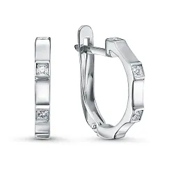 Серьги, Золото 585, Фианит б1206596 Серьги, Золото 585, Фианит б1206596