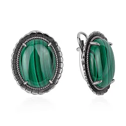 Серьги, Серебро 925, Малахит 2310386361