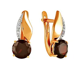 Серьги, Золото 585, Гранат 2104908 1 8 1