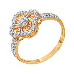 Кольцо Золото 585, Бриллиант Т14161Д494