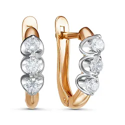 Серьги, Золото 585, Фианит 2417507 1 1 1